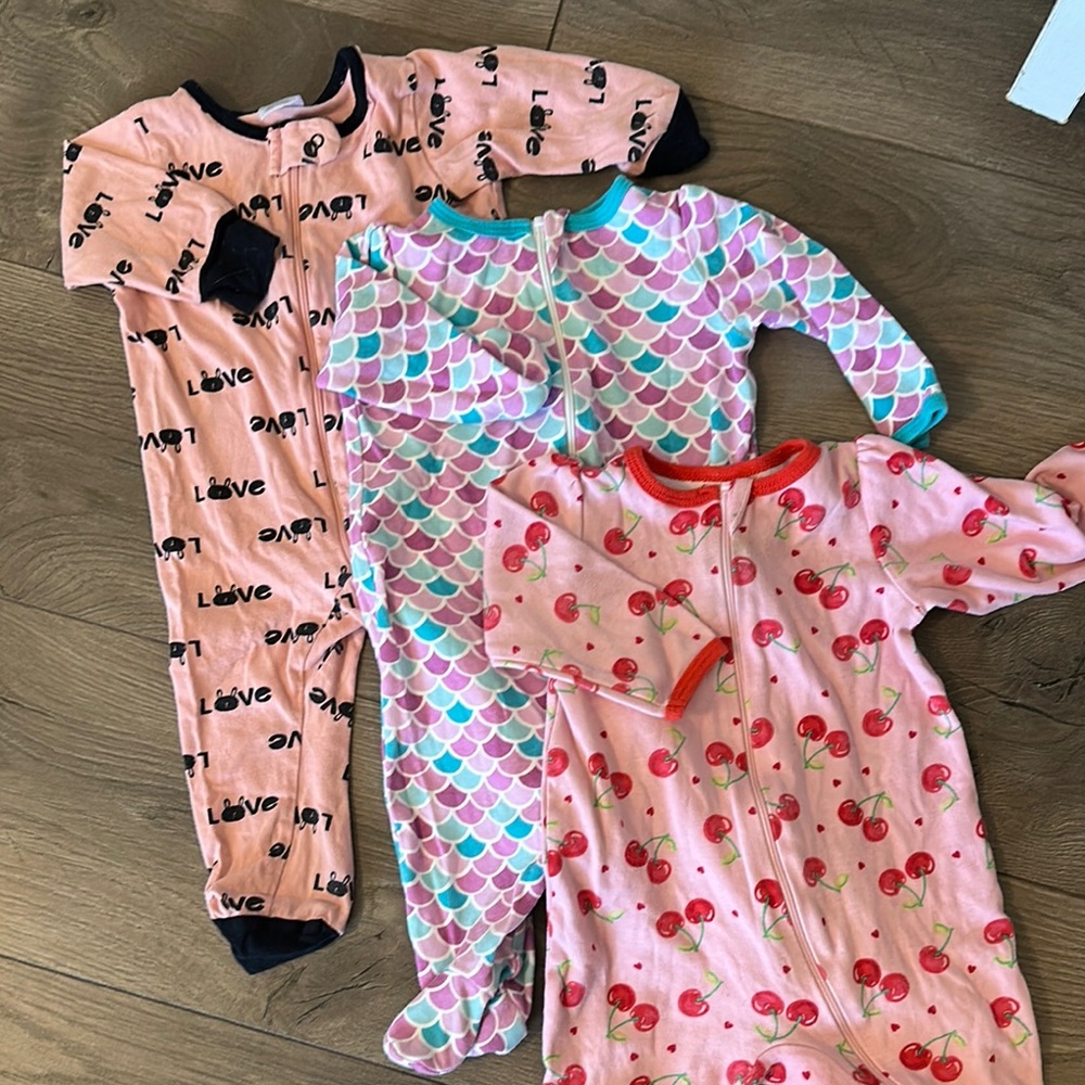 3-6 Months One Piece Pajama Set - Pink, Multicolor